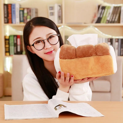 Plushie Novelty Loaf of Bread Tissue Holder, 10" | 25cm plush toy – – – Image 4 | Plushie Produce
