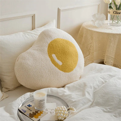 Plushie Poached Egg Throw Pillow, 20" | 50 cm plush toy – – – Image 4 | Plushie Produce