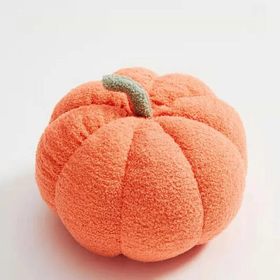 Plushie Realistic Decorative Pumpkin, 24 Styles, 7-14" | 18-35 cm plush toy – – orange/ long curvy stem – Image 24 | Plushie Produce