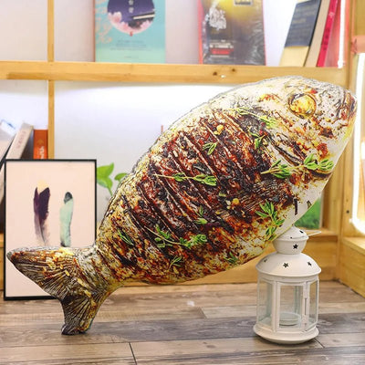Plushie Realistic Grilled Meat Throw Pillows, Nine Styles, 8-24" | 20-60 cm plush toy – – Atlantic Croaker (fish) – Image 5 | Plushie Produce