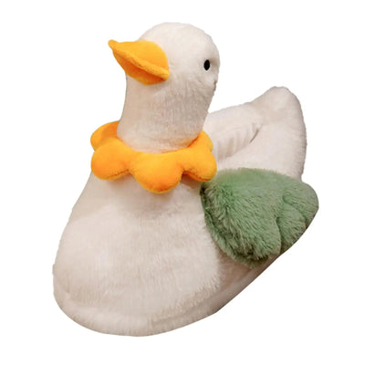 Plushie White Duck Slippers, US Men 6.5/ Women 8 plush toy – – – Image 6 | Plushie Produce