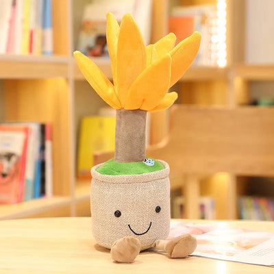 Potted Dragon Tree Succulent Plushie, Four Colors, 14" | 35 cm plush toy – – Orange – Image 2 | Plushie Produce