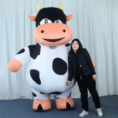 Premium Inflatable Dairy Cow Costume – Customizable Colors plush toy – – Medium – Image 7 | Plushie Produce