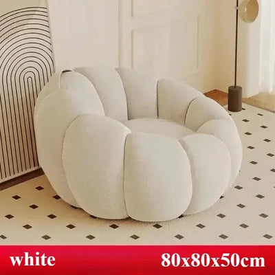 Pumpkin-Inspired Plush Sofa Chair - Six Colors plush toy – – Lamb wool White – Image 11 | Plushie Produce