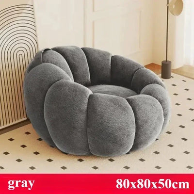 Pumpkin-Inspired Plush Sofa Chair - Six Colors plush toy – – Snowflake velvet Grey – Image 9 | Plushie Produce