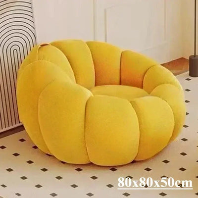 Pumpkin-Inspired Plush Sofa Chair - Six Colors plush toy – – Snowflake velvet Yellow – Image 10 | Plushie Produce