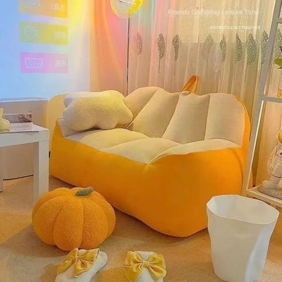 Pumpkin-Themed Two-Person Bean Bag Couch - Four Colors plush toy – – – Image 1 | Plushie Produce