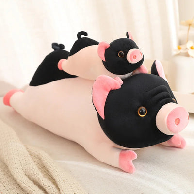 Realistic Black and Pink Pig Plushie, 8-24" | 20-60 cm plush toy – – – Image 2 | Plushie Produce