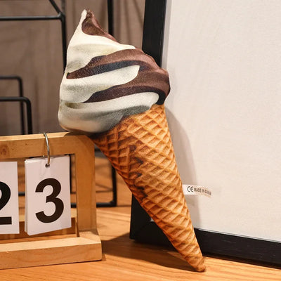 Realistic Ice Cream Throw Pillow, 8 Flavors, 8-20" | 20-50 cm plush toy – – Cream chocolate – Image 9 | Plushie Produce