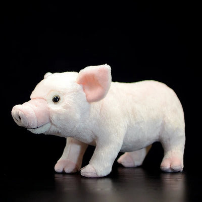 Realistic Standing Pig Stuffed Animal, Two Colors, 14" | 35 cm plush toy – – Pink – Image 7 | Plushie Produce