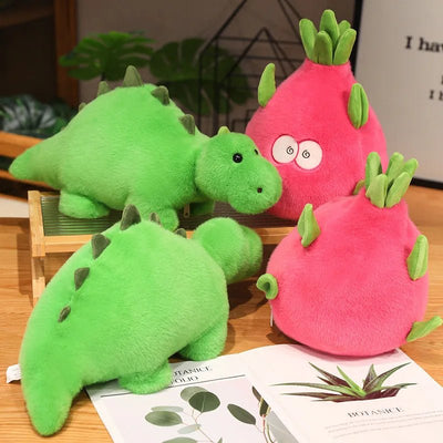 Reversible Dragon Fruit and Dinosaur Plushie – 2-in-1 Plush Toy plush toy – – – Image 5 | Plushie Produce