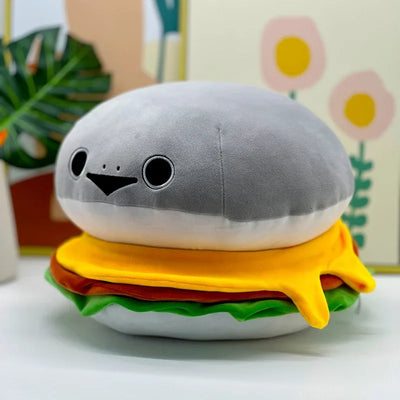 Shark Hamburger Plushie, 13" | 33 cm plush toy – – – Image 1 | Plushie Produce