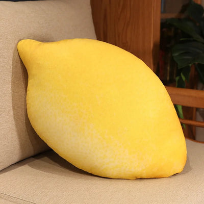 Simulation Fruit Throw Pillow Plushies, 15 Fruits, 16-22" | 40-55 cm plush toy – – lemon 30x55 – Image 11 | Plushie Produce