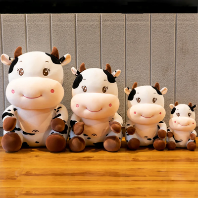 Sitting Dairy Cow Plushie, 10-14" | 25-35 cm plush toy – – – Image 6 | Plushie Produce