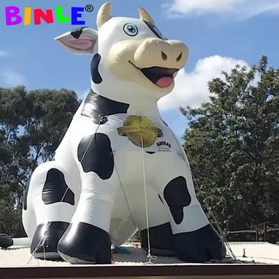 Sitting Inflatable Cow – Giant Customizable Cow Decoration plush toy – – 16.4 ft/5m – Image 1 | Plushie Produce