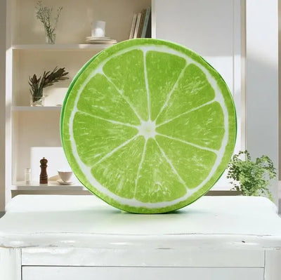 Sliced Fruit Seat Cushion Plushies, Six Styles, 13" | 32 cm plush toy – – Lemon – Image 9 | Plushie Produce