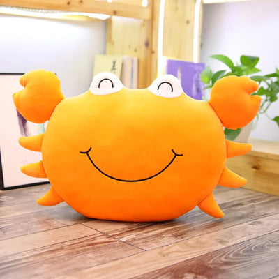 Smiling Crab Plushie, 18-24" | 45-60 cm plush toy – – Orange – Image 9 | Plushie Produce