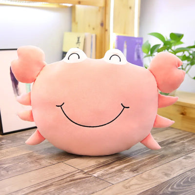 Smiling Crab Plushie, 18-24" | 45-60 cm plush toy – – Pink – Image 7 | Plushie Produce