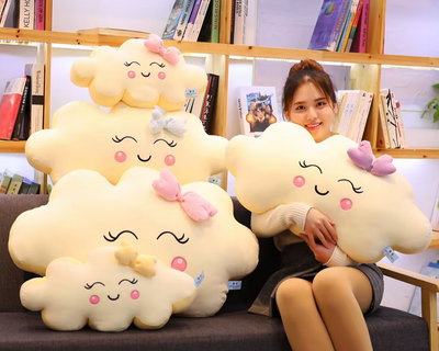 Smiling Kawaii Cloud Plushie, 20-35" | 50-90 cm plush toy – – – Image 2 | Plushie Produce