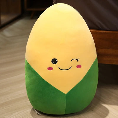 Smiling Vegetable Plush Toy, Four Veggies, 12-20" | 30-50 cm plush toy – – corn – Image 7 | Plushie Produce