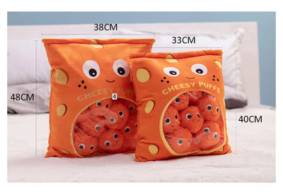 Snack Bag Pillow Plush Toy, Eight Styles, 16" | 40 cm plush toy – – Cheesy Puffs/ Small (6 pieces) – Image 13 | Plushie Produce