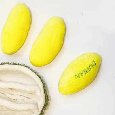 Squeaky Durian Plushie Dog Toy – Interactive Plush Food for Pets plush toy – – – Image 5 | Plushie Produce