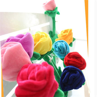 Stemmed Rose Plushies, Nine Colors, 13" | 32 cm plush toy – – – Image 2 | Plushie Produce