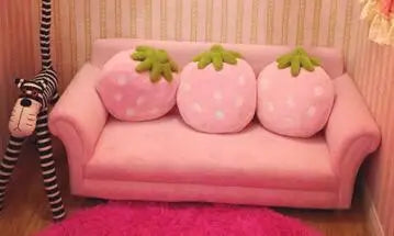Strawberry Dream Children's Couch Set - Four Colors plush toy – – Pink 3-person Couch – Image 25 | Plushie Produce