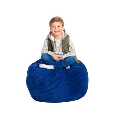 Striped Bean Bag Plushie Organizer | Stylish & Functional plush toy – – Blue – Image 11 | Plushie Produce