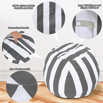 Striped Bean Bag Plushie Organizer | Stylish & Functional plush toy – – – Image 2 | Plushie Produce