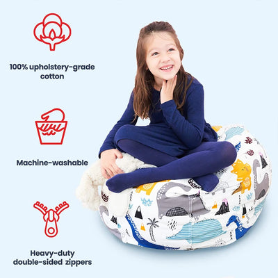 Striped Bean Bag Plushie Organizer | Stylish & Functional plush toy – – – Image 5 | Plushie Produce