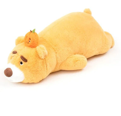 Stuffed Animal Fruit Gummy Bear Plushie, 6 Designs, 12-28" | 30-70 cm plush toy – – 50cm Orange Lying – Image 13 | Plushie Produce