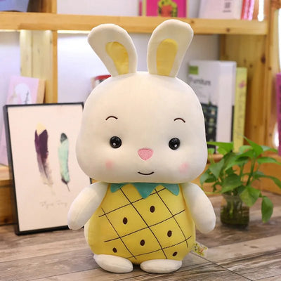 Stuffed Animal Pig & Rabbit in a Strawberry or Pineapple, 9-13"| 32-40 cm plush toy – – Pineapple Rabbit – Image 11 | Plushie Produce