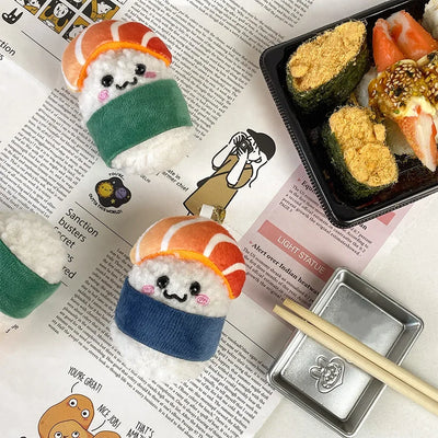Sushi Roll Plushie Keychain – Kawaii Mini Plush Toy Food plush toy – – – Image 2 | Plushie Produce
