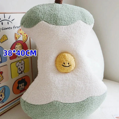 The Adorably Bitten Apple Plushie, 2 Colors plush toy – – green/ Apple core – Image 8 | Plushie Produce