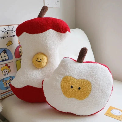 The Adorably Bitten Apple Plushie, 2 Colors plush toy – – – Image 1 | Plushie Produce