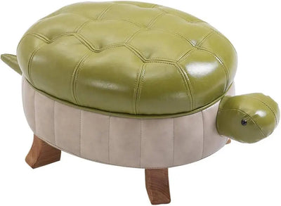 Turtle Time Faux Leather Ottoman - Five Colors plush toy – – Grass Green – Image 10 | Plushie Produce
