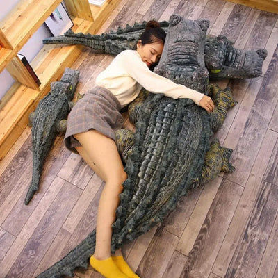 Ultimate Jumbo Lifelike Crocodile Plushie, Two Styles, 6.5' | 200 cm plush toy – – – Image 4 | Plushie Produce
