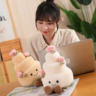 Wedding Cake Plushie, Two Colors, 12" | 30 cm plush toy – – – Image 2 | Plushie Produce