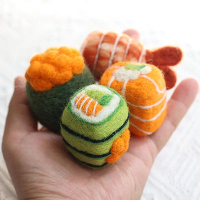 Wool Felt Sushi Plushies – Realistic Mini Food Plush Toys plush toy – – – Image 1 | Plushie Produce