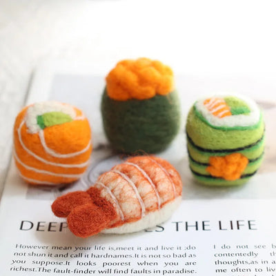 Wool Felt Sushi Plushies – Realistic Mini Food Plush Toys plush toy – – – Image 4 | Plushie Produce