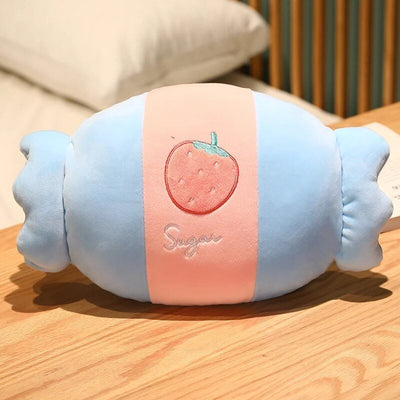 Candy Hand Warmer Plushie, Eight Designs, 13" | 32 cm plush toy – – Strawberry A – Image 9 | Plushie Produce