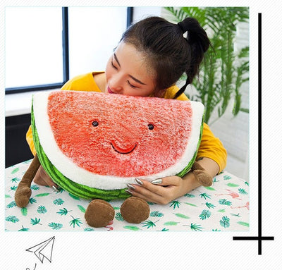 Cartoon Watermelon Wedge Plush Toy, 11-16" | 28-40cm plush toy – – – Image 3 | Plushie Produce