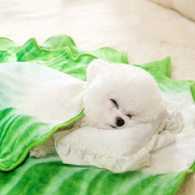 Coral Fleece Cabbage Blanket for Small Pets or Babies, 18" | 45 cm plush toy – – – Image 2 | Plushie Produce