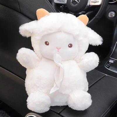 Farm Stuffed Animal Tissue Holder, Three Animals, 11" | 27 cm plush toy – – Lamb – Image 6 | Plushie Produce