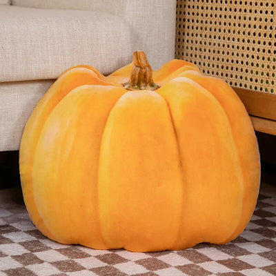 Giant Realistic Fruit &amp; Vegetable Plushies, 12 Styles, 17-34" | 42-87cm plush toy – – Pumpkin 42x35 – Image 7 | Plushie Produce