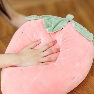 Gigantic Lifelike Strawberry Plushie, 24" | 60 cm plush toy – – – Image 2 | Plushie Produce