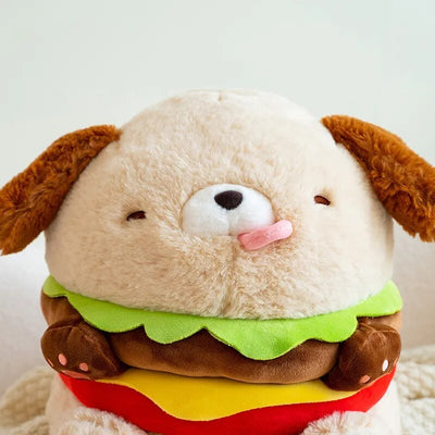 Hamburger Dog Plushie, 9-14" | 23-35 cm plush toy – – – Image 5 | Plushie Produce