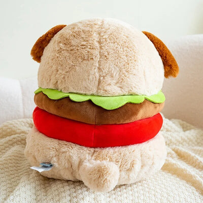 Hamburger Dog Plushie, 9-14" | 23-35 cm plush toy – – – Image 7 | Plushie Produce
