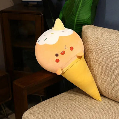 Jumbo Kawaii Ice Cream Cone Plushie, Five Flavors, 1.6-3' | 20-90 cm plush toy – – Chocolate – Image 8 | Plushie Produce
